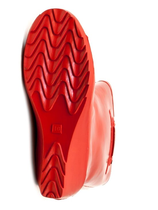 Women's Rainboots, Rubber Tall Wedge Rain Boots, #3100, Red - Picture 3 of 3